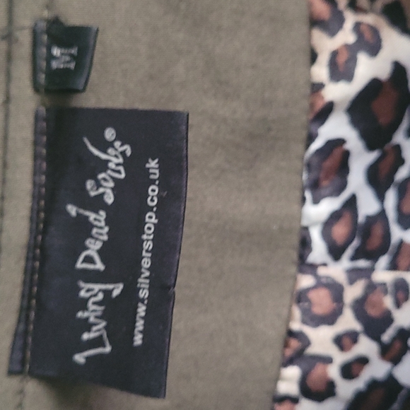 Rare Living Dead Souls Retro Army Green Jacket Size Medium - Picture 5 of 12